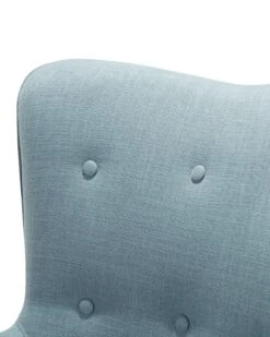 Poltrona Con Poggiapiedi In Tessuto Azzurro VEJLE 19 Poltrona Con Poggiapiedi In Tessuto Azzurro VEJLE -Beliani undef src sa picid 477383 type whitesh image