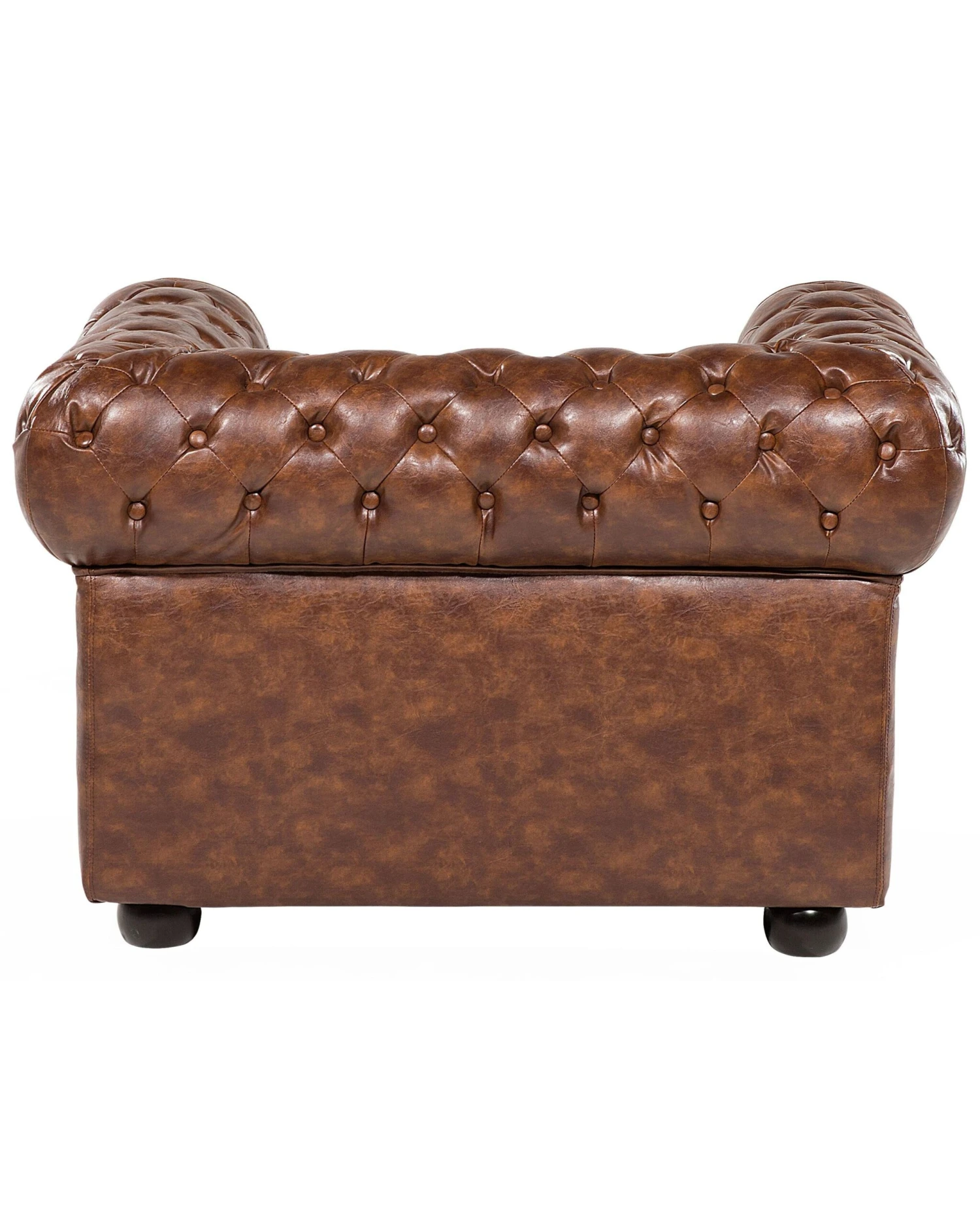 Poltrona Vintage In Pelle Marrone Invecchiato CHESTERFIELD 7 Poltrona Vintage In Pelle Marrone Invecchiato CHESTERFIELD - immagine 5