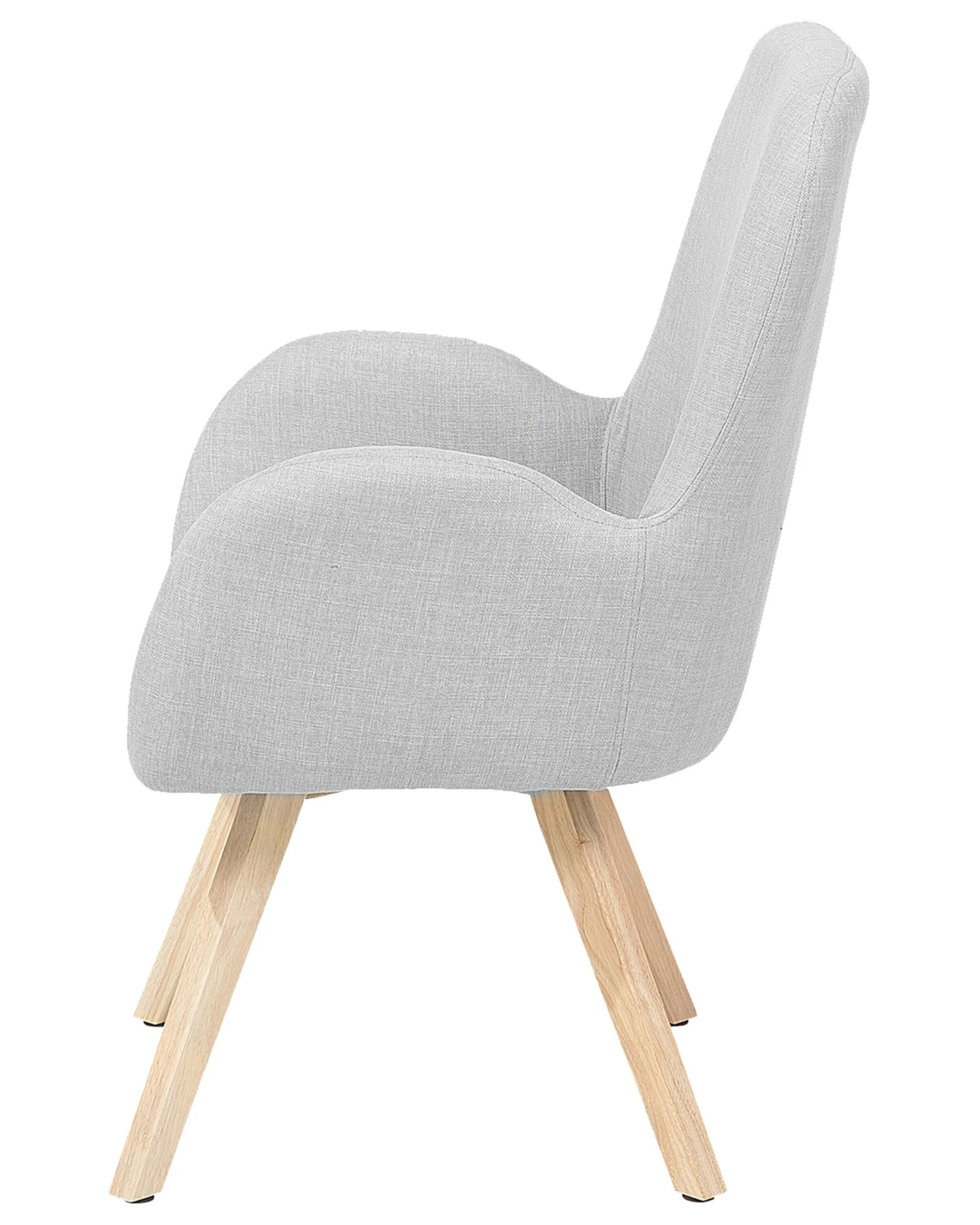 Poltrona Imbottita In Tessuto Grigio Chiaro BJARN 10 Poltrona Imbottita In Tessuto Grigio Chiaro BJARN - immagine 8