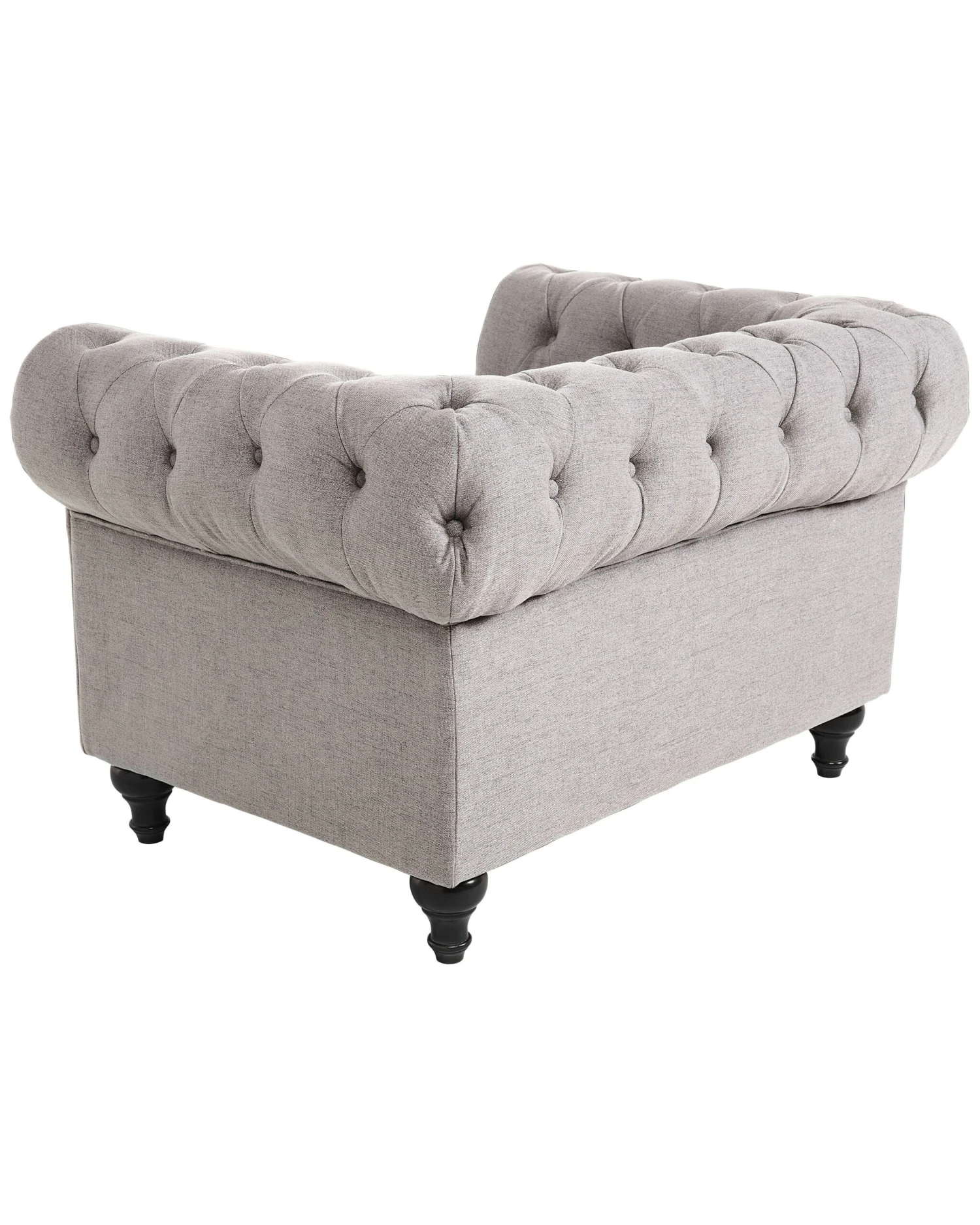 Poltrona Vintage In Tessuto Grigio Chiaro CHESTERFIELD 10 Poltrona Vintage In Tessuto Grigio Chiaro CHESTERFIELD - immagine 8