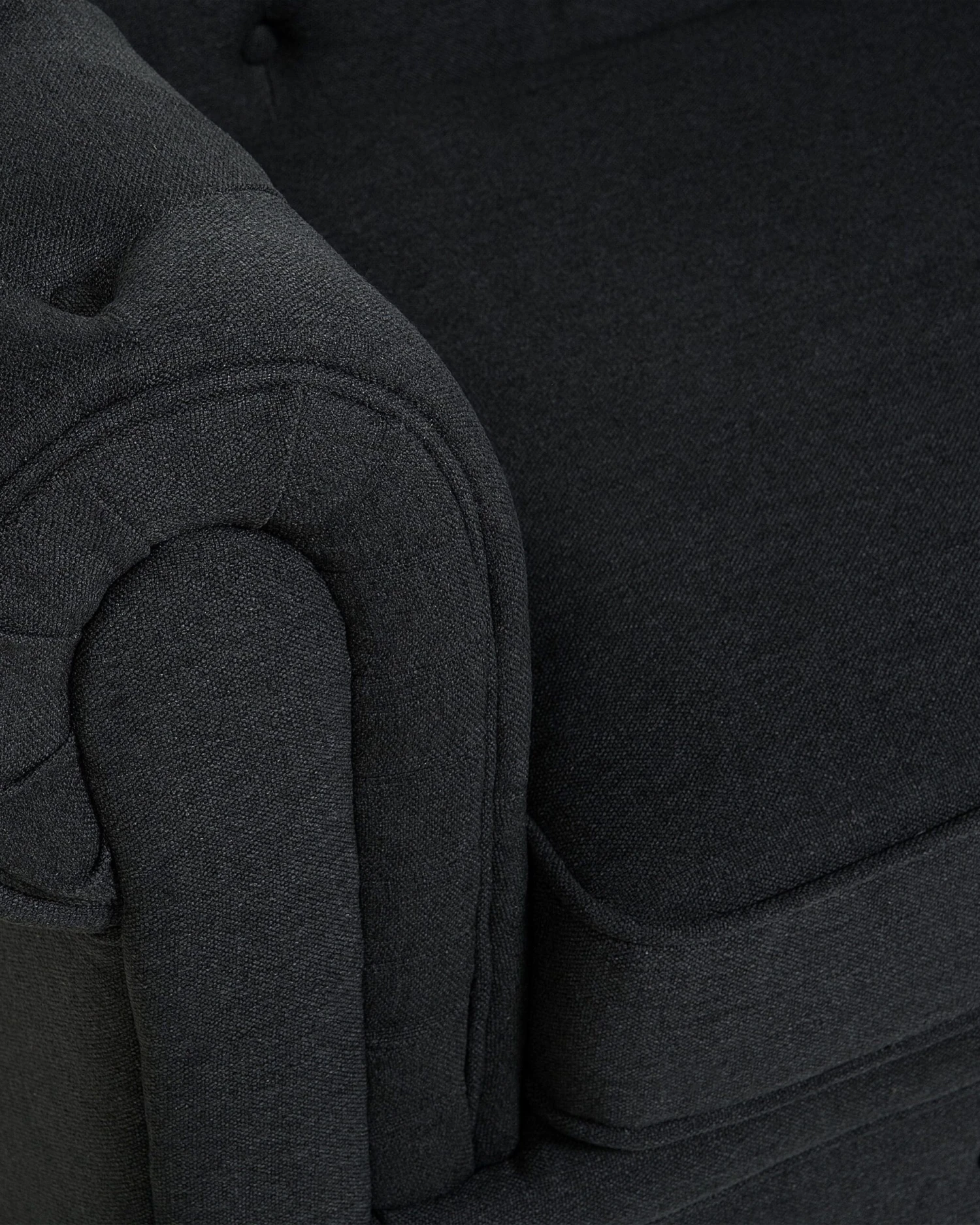 Poltrona Vintage In Tessuto Grigio Scuro Grafite CHESTERFIELD 11 Poltrona Vintage In Tessuto Grigio Scuro Grafite CHESTERFIELD - immagine 9