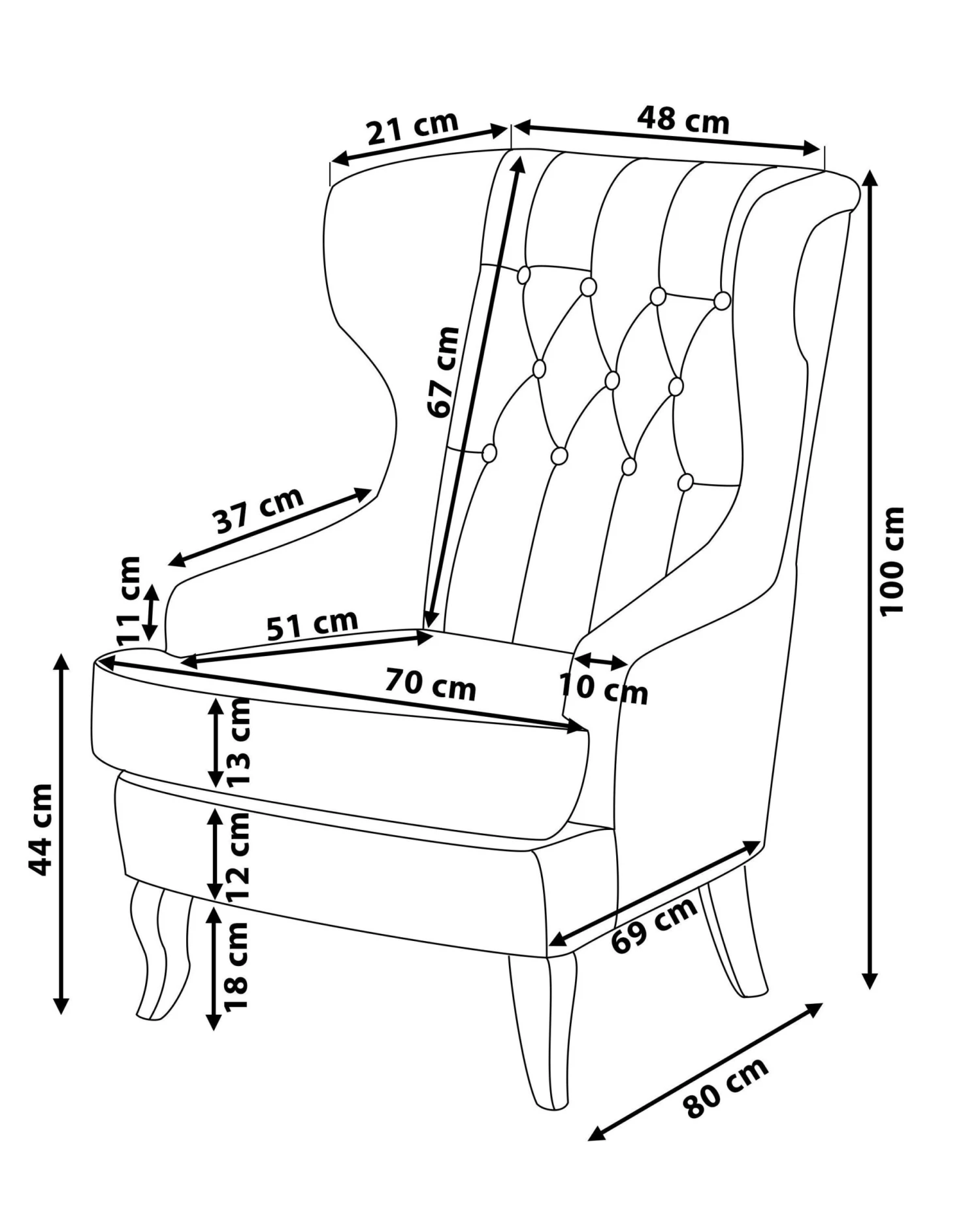 Poltrona Tessuto Multicolore MOLDE - immagine 7