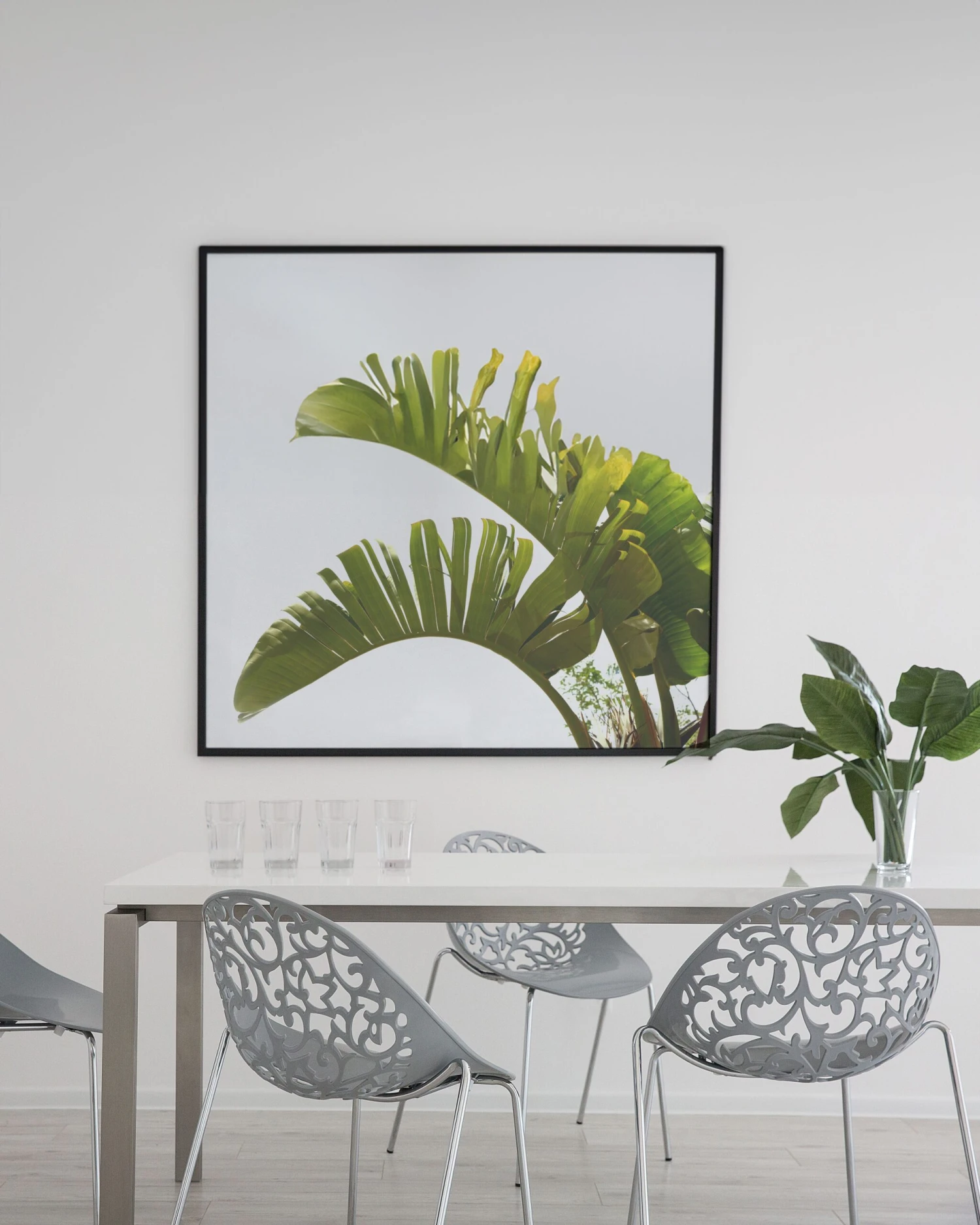 Set Di 4 Sedie Da Pranzo In Metallo E Plastica Grigia MUMFORD 4 Set Di 4 Sedie Da Pranzo In Metallo E Plastica Grigia MUMFORD - immagine 2