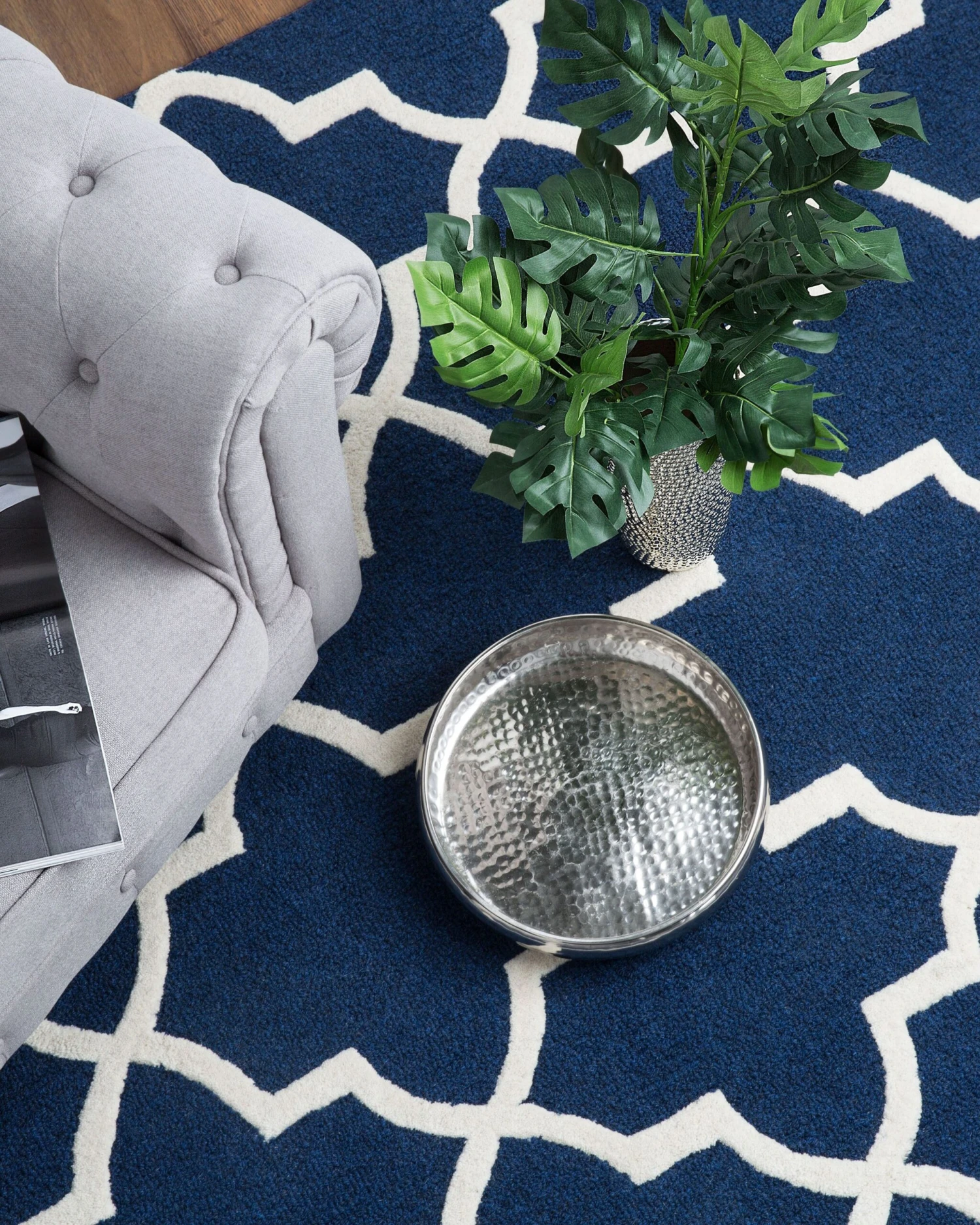 Poltrona Vintage In Tessuto Grigio Chiaro CHESTERFIELD 5 Poltrona Vintage In Tessuto Grigio Chiaro CHESTERFIELD - immagine 3