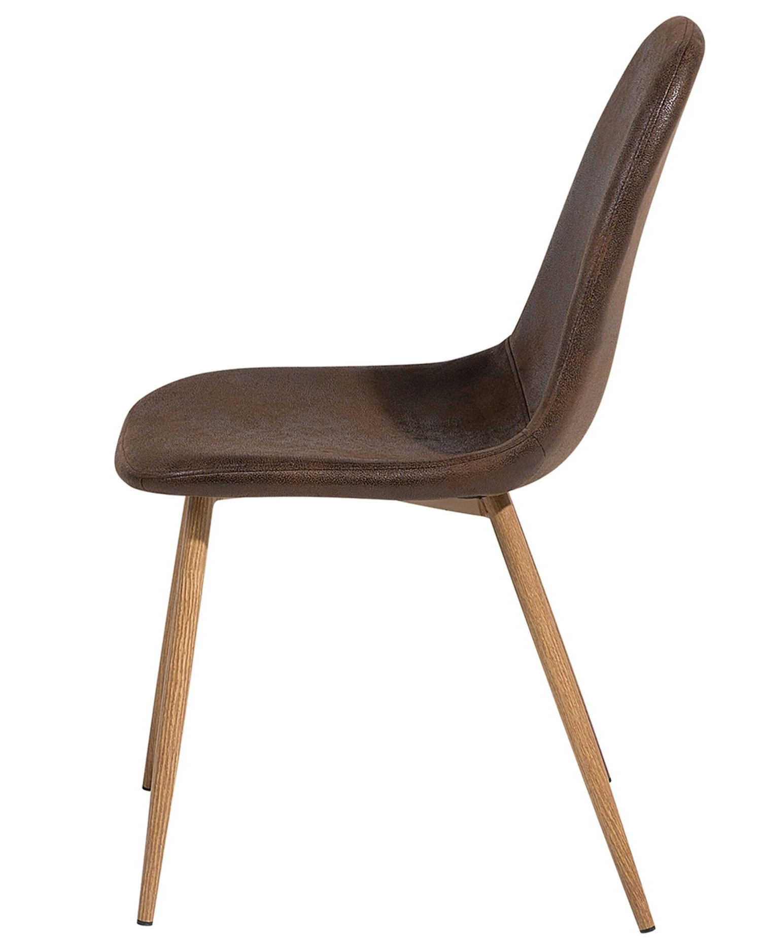 Set Di 2 Sedie Da Pranzo Pelle Sintetica Marrone E Metallo Marrone BRUCE 7 Set Di 2 Sedie Da Pranzo Pelle Sintetica Marrone E Metallo Marrone BRUCE - immagine 5