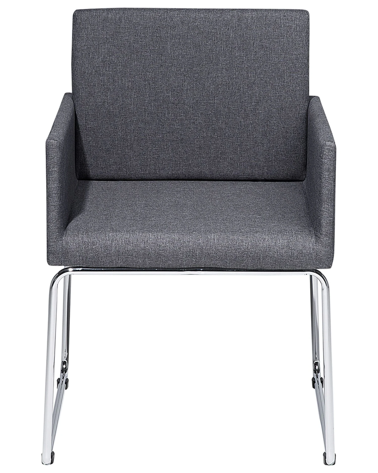 Set Di 2 Sedie Da Pranzo Tessuto Grigio Scuro GOMEZ - immagine 4