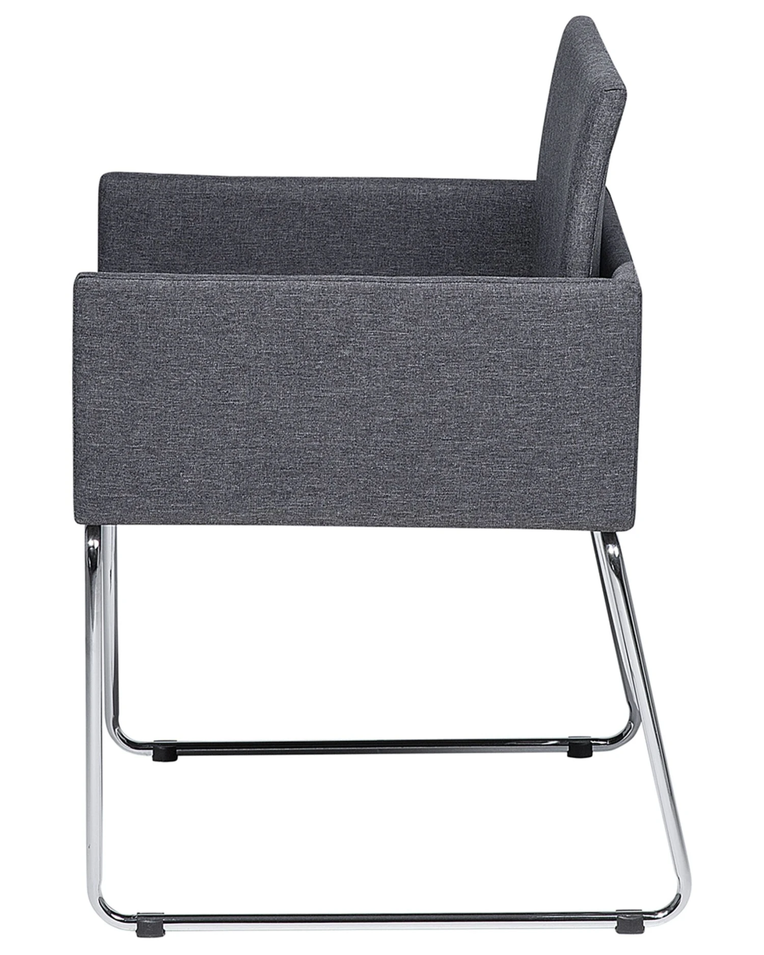 Set Di 2 Sedie Da Pranzo Tessuto Grigio Scuro GOMEZ - immagine 5