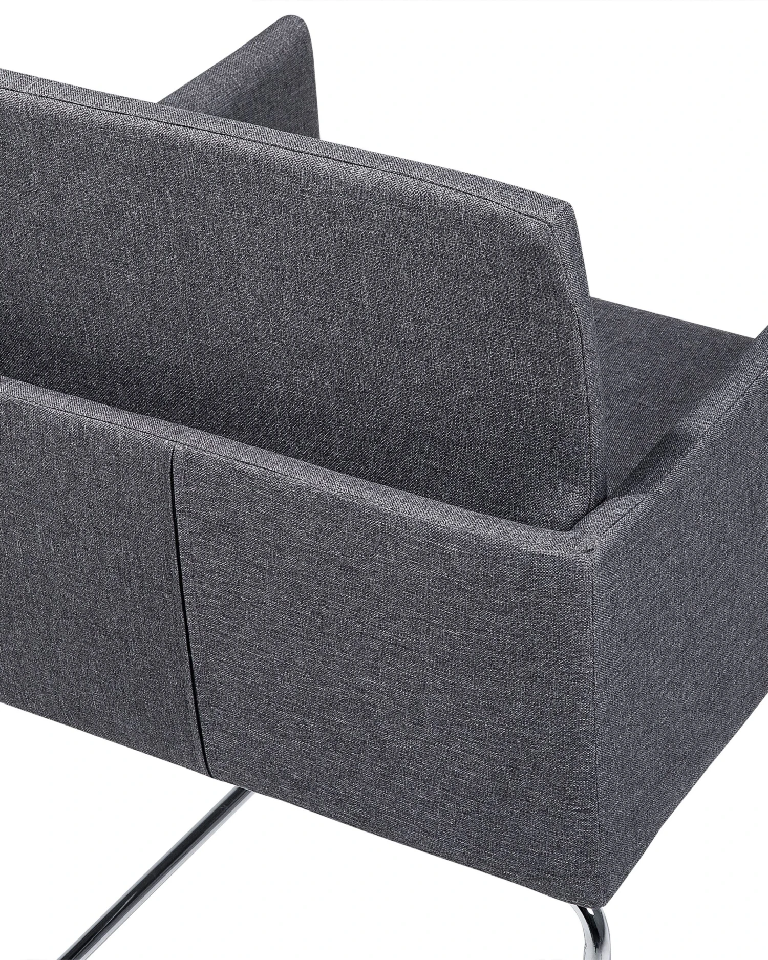 Set Di 2 Sedie Da Pranzo Tessuto Grigio Scuro GOMEZ - immagine 10