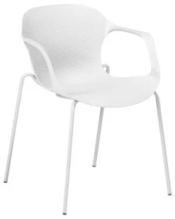 Set Di 2 Sedie Da Pranzo Plastica Bianco ELBERT 16 Set Di 2 Sedie Da Pranzo Plastica Bianco ELBERT -Beliani undef src sa picid 684914 type whitesh image