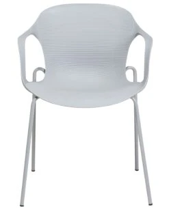 Set Di 2 Sedie Plastica Grigio ELBERT 15 Set Di 2 Sedie Plastica Grigio ELBERT -Beliani undef src sa picid 684995 type whitesh image