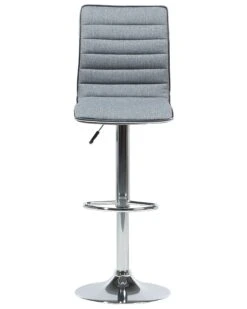 Set Di 2 Sgabelli Da Bar Tessuto Grigio LUCERNE 15 Set Di 2 Sgabelli Da Bar Tessuto Grigio LUCERNE -Beliani undef src sa picid 685939 type whitesh image