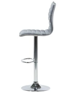 Set Di 2 Sgabelli Da Bar Tessuto Grigio LUCERNE 16 Set Di 2 Sgabelli Da Bar Tessuto Grigio LUCERNE -Beliani undef src sa picid 685941 type whitesh image