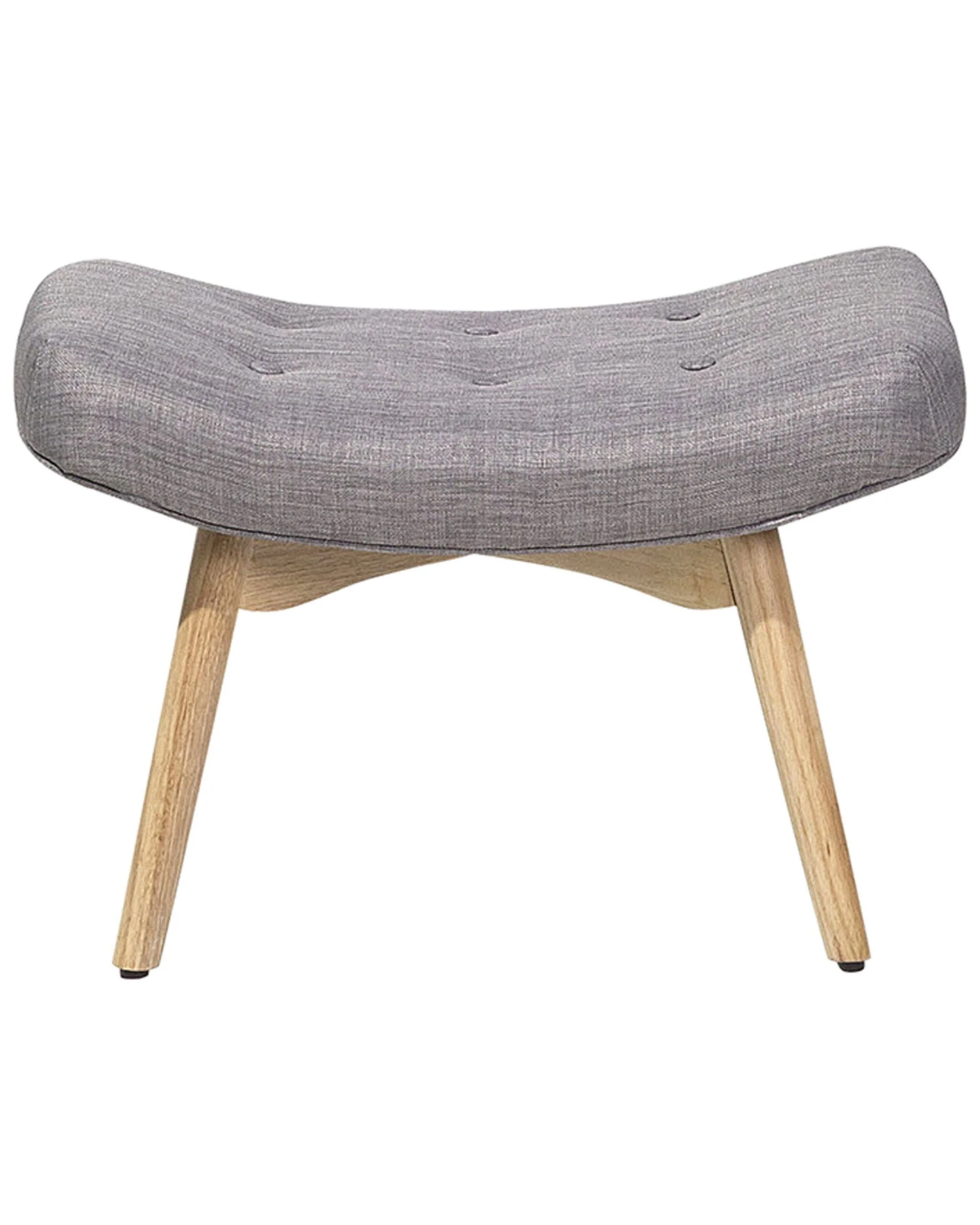 Poltrona Con Poggiapiedi In Tessuto Grigio Chiaro VEJLE 10 Poltrona Con Poggiapiedi In Tessuto Grigio Chiaro VEJLE - immagine 8