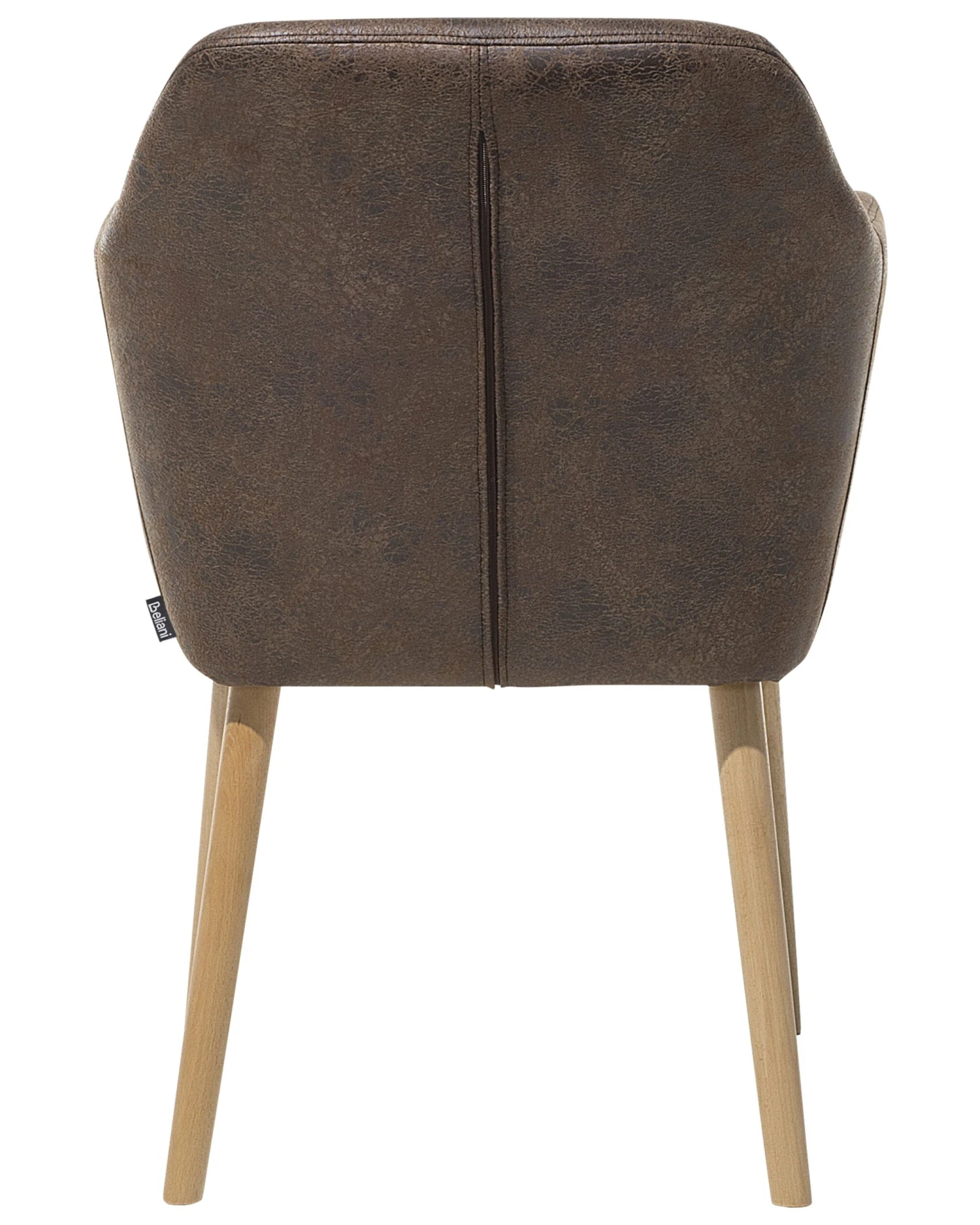 Sedia Da Pranzo Pelle Sintetica Marrone YORKVILLE 6 Sedia Da Pranzo Pelle Sintetica Marrone YORKVILLE - immagine 4