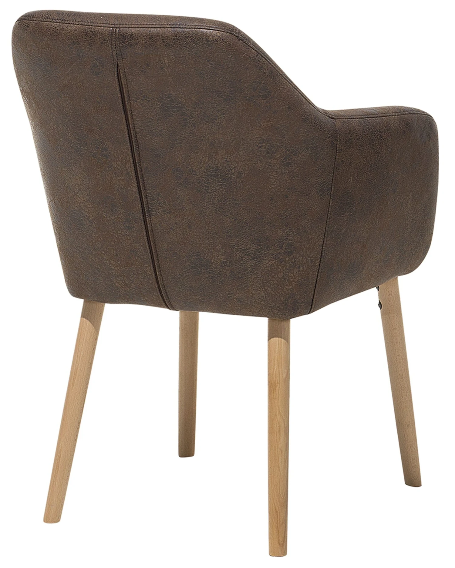 Sedia Da Pranzo Pelle Sintetica Marrone YORKVILLE 7 Sedia Da Pranzo Pelle Sintetica Marrone YORKVILLE - immagine 5