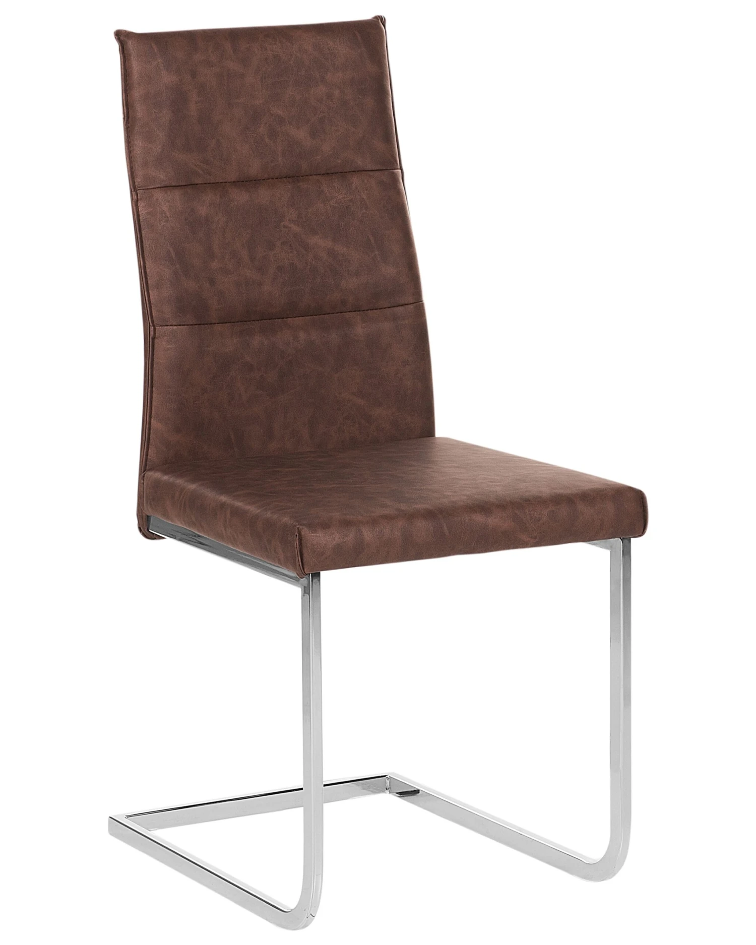 Set Di 2 Sedie Finta Pelle Marrone ROCKFORD - immagine 3