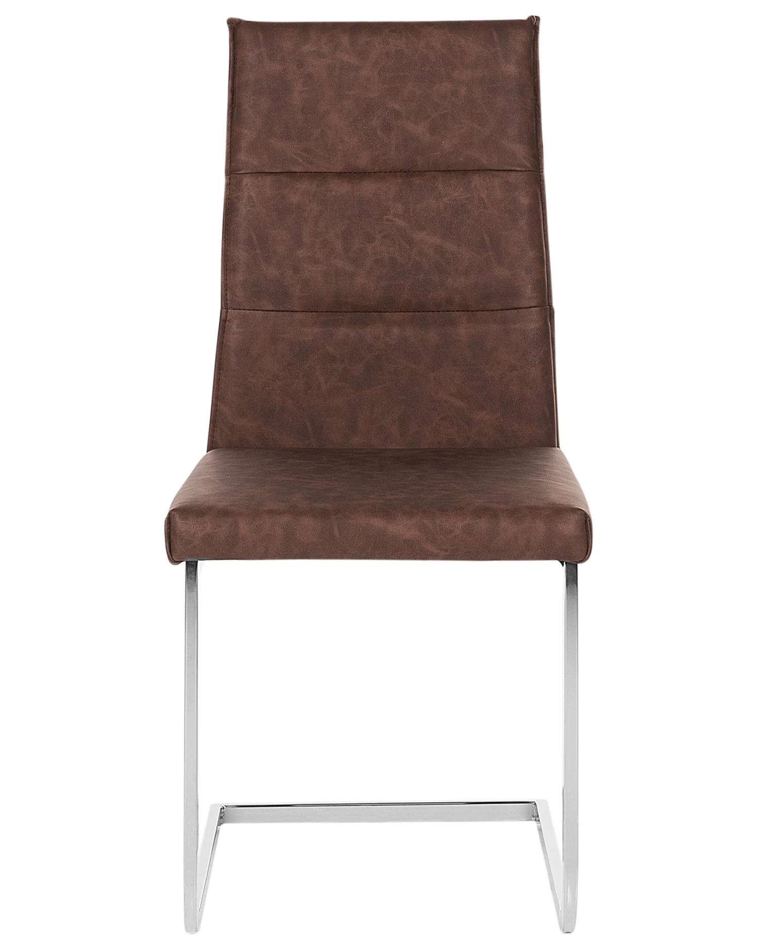 Set Di 2 Sedie Finta Pelle Marrone ROCKFORD - immagine 4