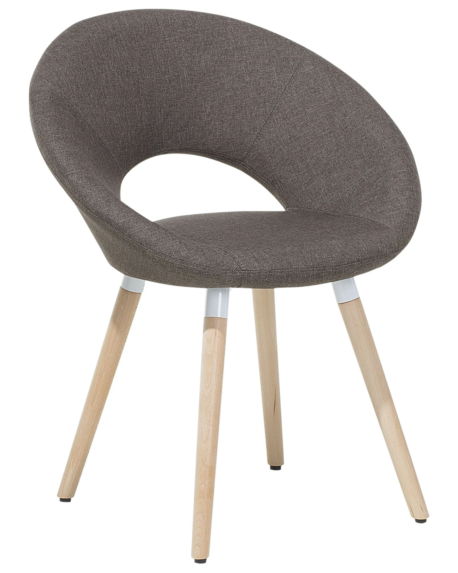 Set Di 2 Sedie Da Pranzo Tessuto Marrone ROSLYN - immagine 4