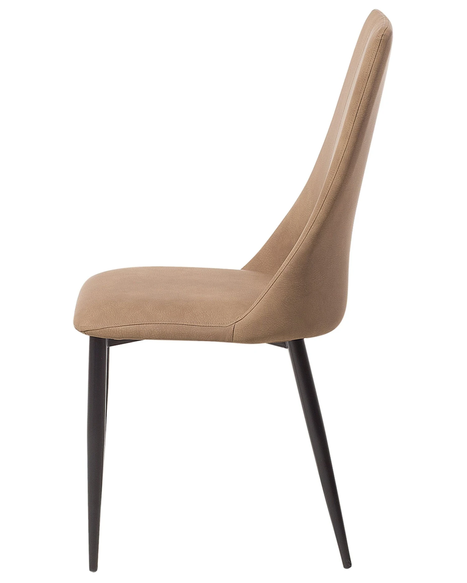 Set Di 2 Sedie Da Pranzo Pelle Sintetica Marrone Dorato E Metallo Nero CLAYTON 7 Set Di 2 Sedie Da Pranzo Pelle Sintetica Marrone Dorato E Metallo Nero CLAYTON - immagine 5