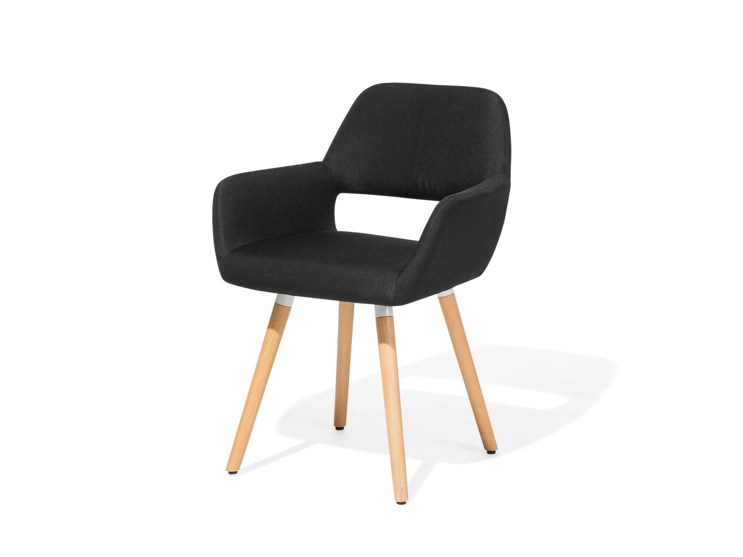 Set Di 2 Sedie Da Pranzo Tessuto Nero CHICAGO 7 Set Di 2 Sedie Da Pranzo Tessuto Nero CHICAGO - immagine 5