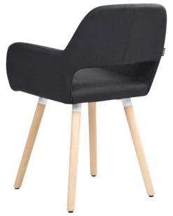 Set Di 2 Sedie Da Pranzo Tessuto Nero CHICAGO 17 Set Di 2 Sedie Da Pranzo Tessuto Nero CHICAGO -Beliani undef src sa picid 696160 type whitesh image