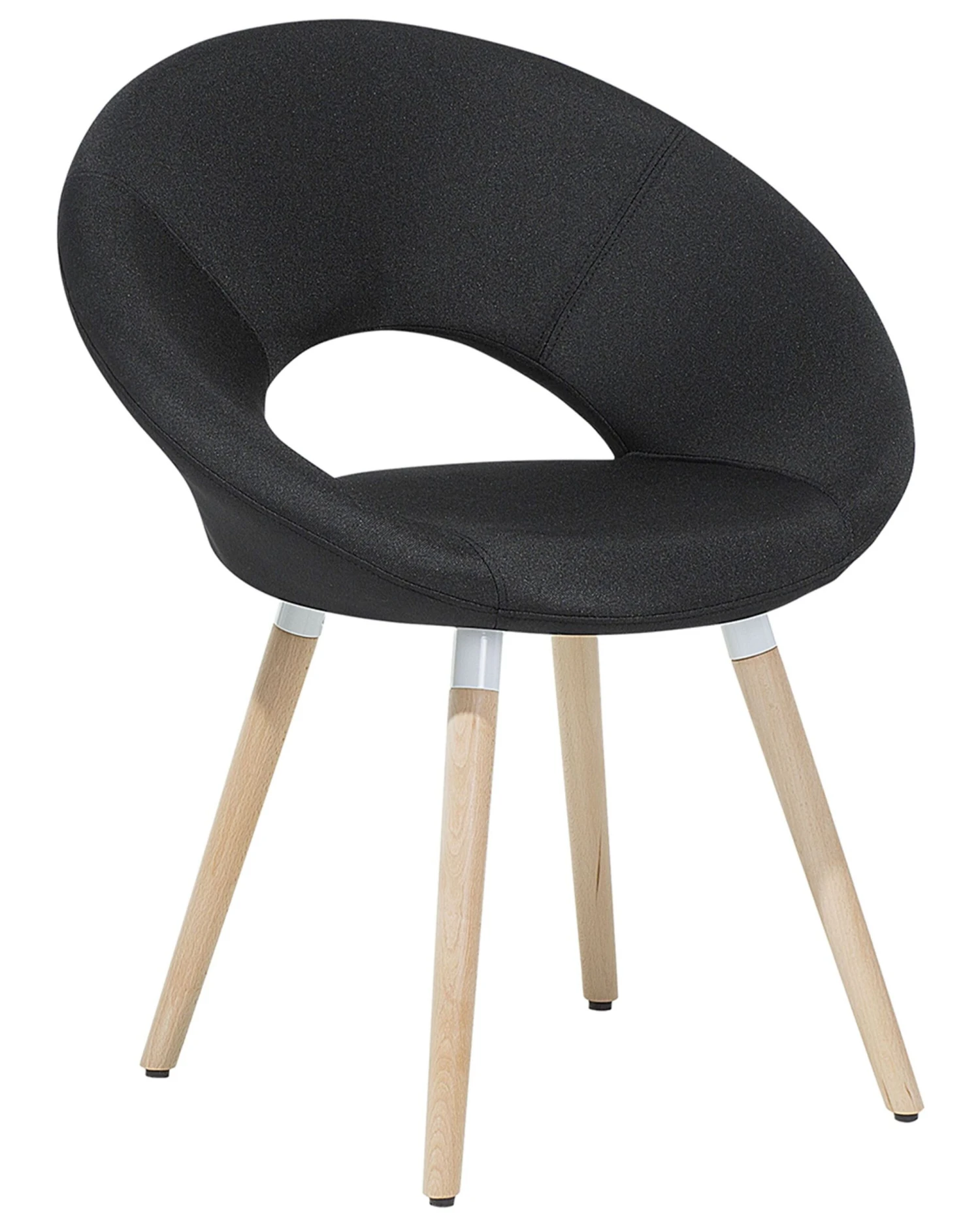 Set Di 2 Sedie Da Pranzo Tessuto Nero ROSLYN 6 Set Di 2 Sedie Da Pranzo Tessuto Nero ROSLYN - immagine 4