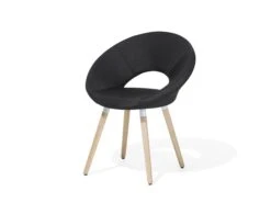 Set Di 2 Sedie Da Pranzo Tessuto Nero ROSLYN 16 Set Di 2 Sedie Da Pranzo Tessuto Nero ROSLYN -Beliani undef src sa picid 696276 type whitesh image