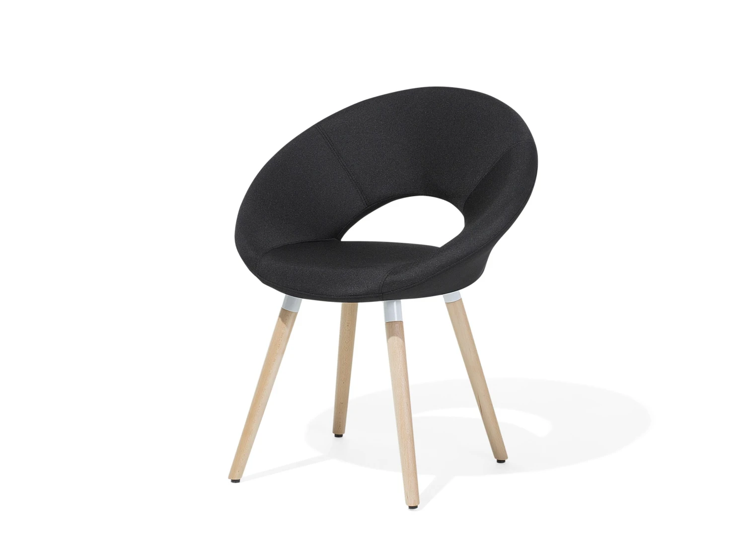 Set Di 2 Sedie Da Pranzo Tessuto Nero ROSLYN 7 Set Di 2 Sedie Da Pranzo Tessuto Nero ROSLYN - immagine 5