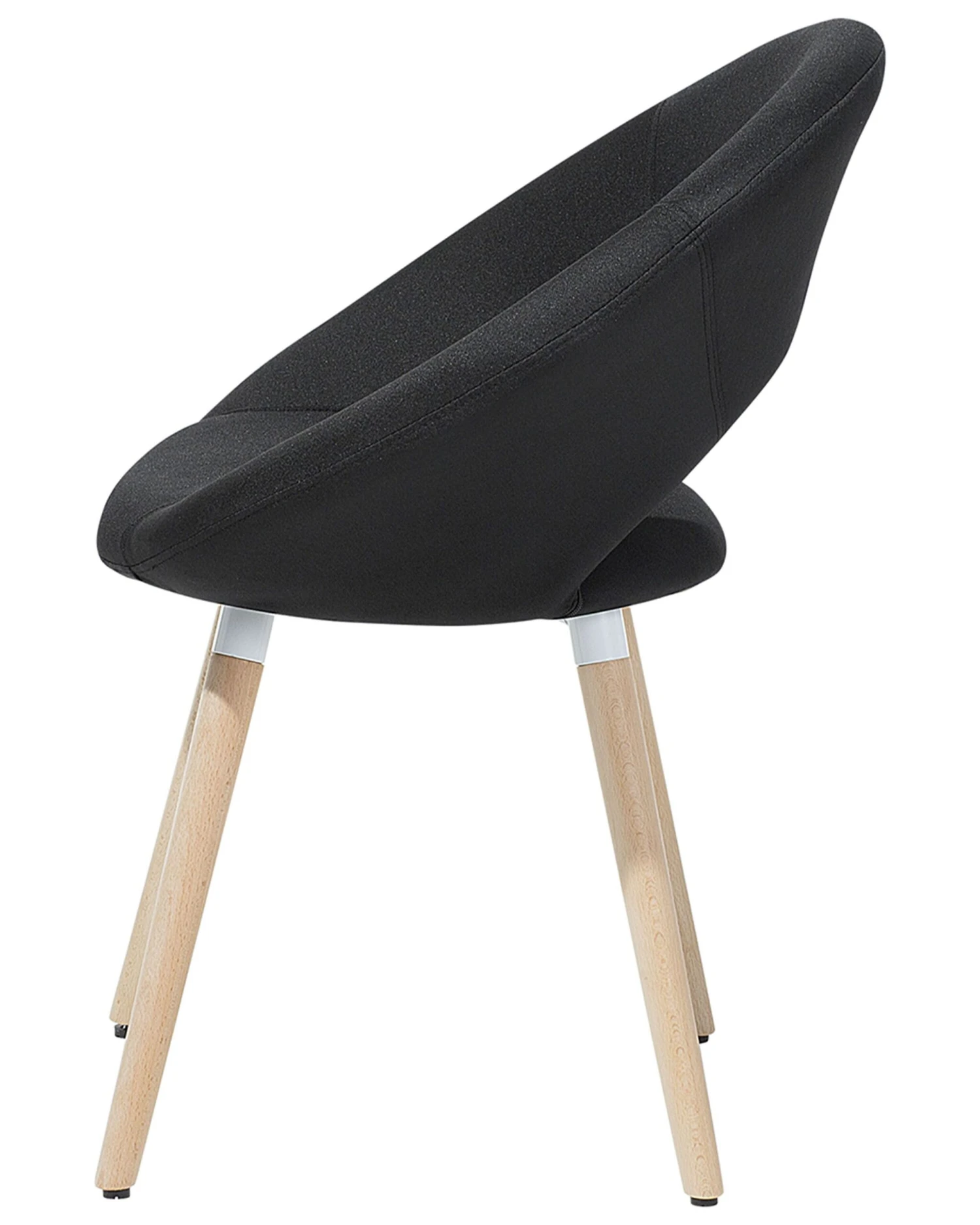 Set Di 2 Sedie Da Pranzo Tessuto Nero ROSLYN 8 Set Di 2 Sedie Da Pranzo Tessuto Nero ROSLYN - immagine 6