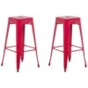 Set Di 2 Sgabelli In Metallo Rosso CABRILLO 2 Set Di 2 Sgabelli In Metallo Rosso CABRILLO -Beliani undef src sa picid 698478 type whitesh image