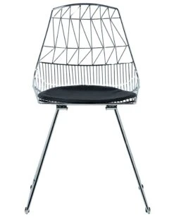 Set Di 2 Sedie In Acciaio Argento HARLAN 18 Set Di 2 Sedie In Acciaio Argento HARLAN -Beliani undef src sa picid 702380 type whitesh image