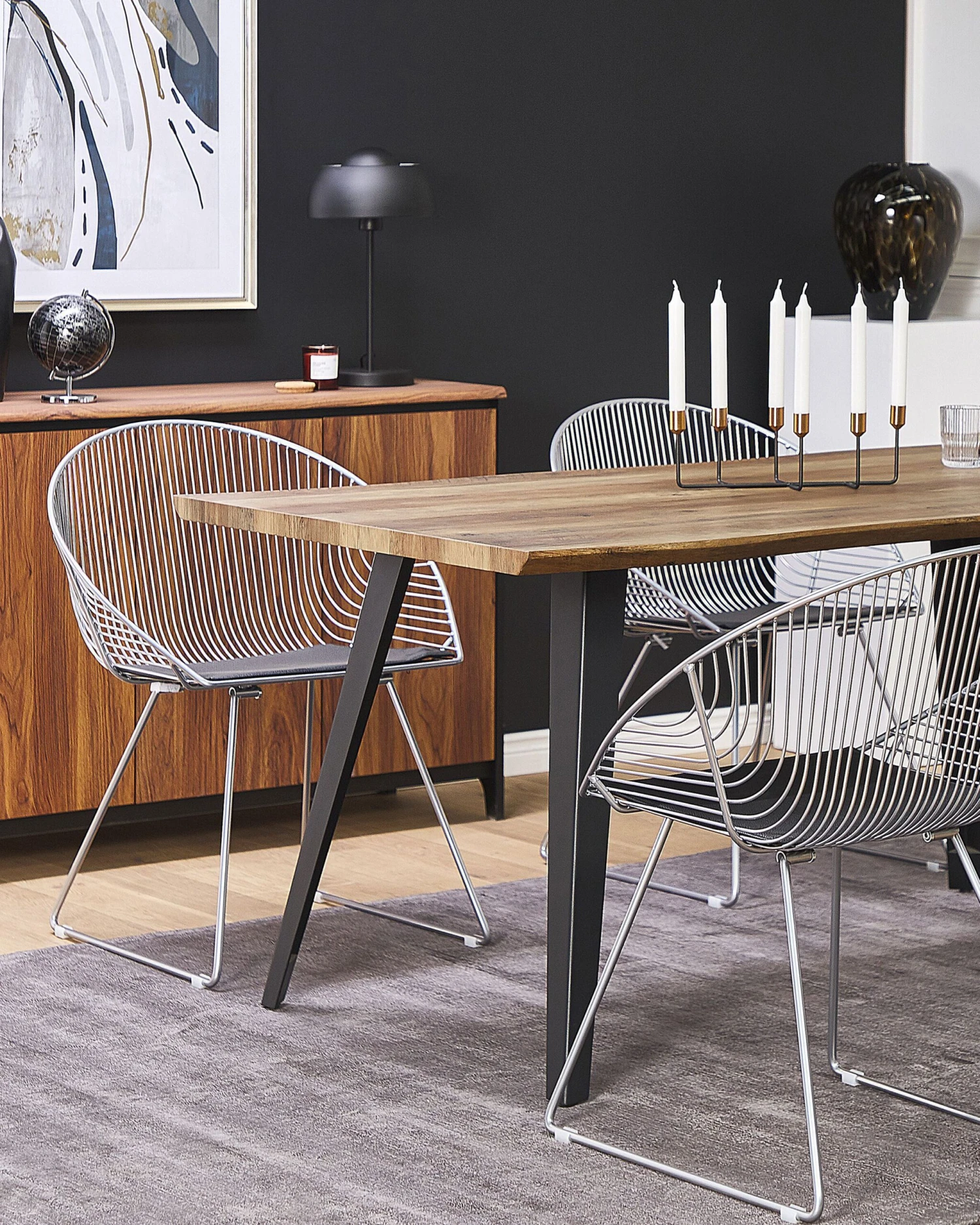 Set Di 2 Sedie Metallo Argento AURORA - immagine 2