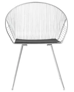 Set Di 2 Sedie Metallo Argento AURORA -Beliani undef src sa picid 702513 type whitesh image