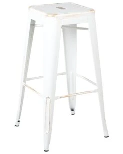 Set Di 2 Sgabelli Metallo Bianco Dorato CABRILLO 11 Set Di 2 Sgabelli Metallo Bianco Dorato CABRILLO -Beliani undef src sa picid 705332 type whitesh image