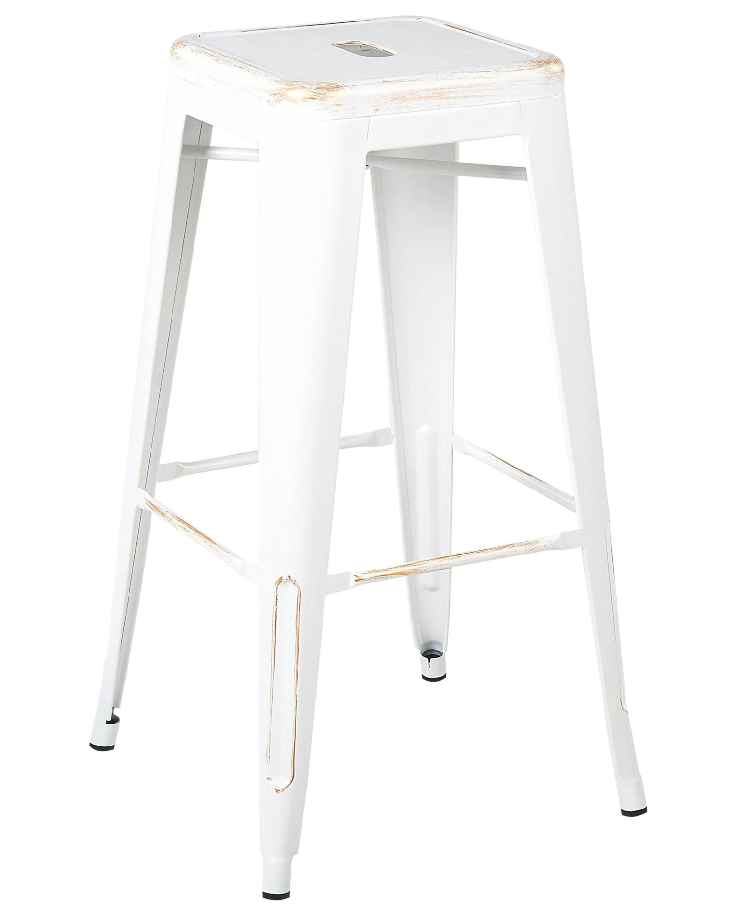 Set Di 2 Sgabelli Metallo Bianco Dorato CABRILLO 5 Set Di 2 Sgabelli Metallo Bianco Dorato CABRILLO - immagine 3