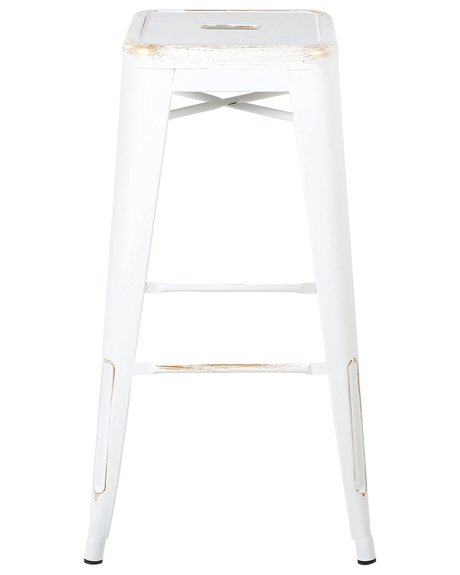 Set Di 2 Sgabelli Metallo Bianco Dorato CABRILLO 6 Set Di 2 Sgabelli Metallo Bianco Dorato CABRILLO - immagine 4