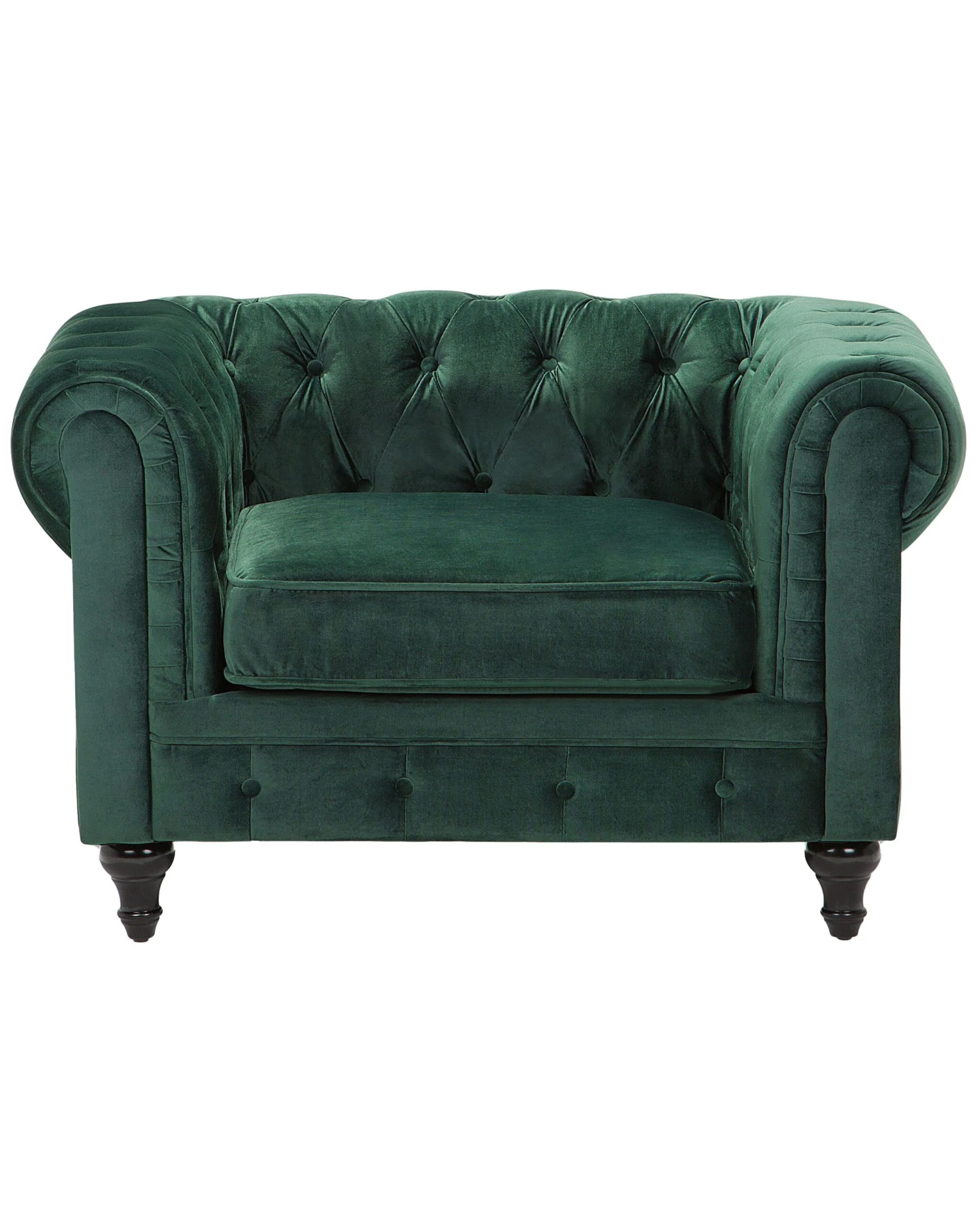 Poltrona Vintage In Tessuto Verde CHESTERFIELD 6 Poltrona Vintage In Tessuto Verde CHESTERFIELD - immagine 4