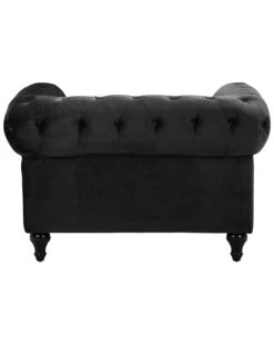 Poltrona Vintage In Tessuto Nero CHESTERFIELD 16 Poltrona Vintage In Tessuto Nero CHESTERFIELD -Beliani undef src sa picid 705672 type whitesh image