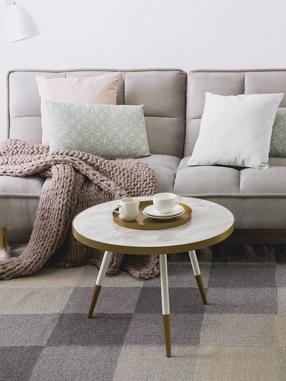 Tavolino Da Caffè Legno Scuro/oro ⌀ 61 Cm RAMONA 8 Tavolino Da Caffè Legno Scuro/oro ⌀ 61 Cm RAMONA - immagine 6