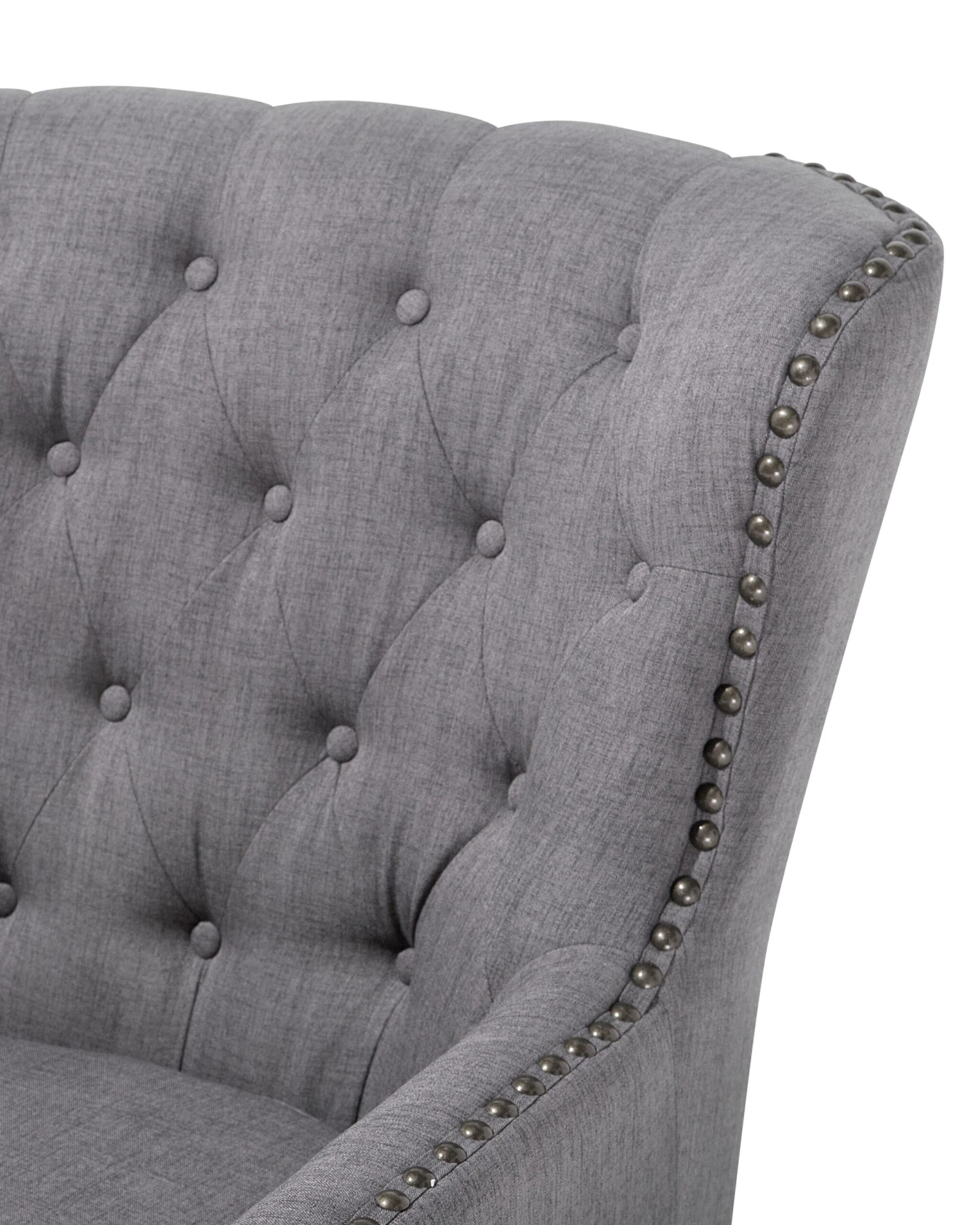 Poltrona In Tessuto Grigio Chiaro VIBORG II - immagine 6