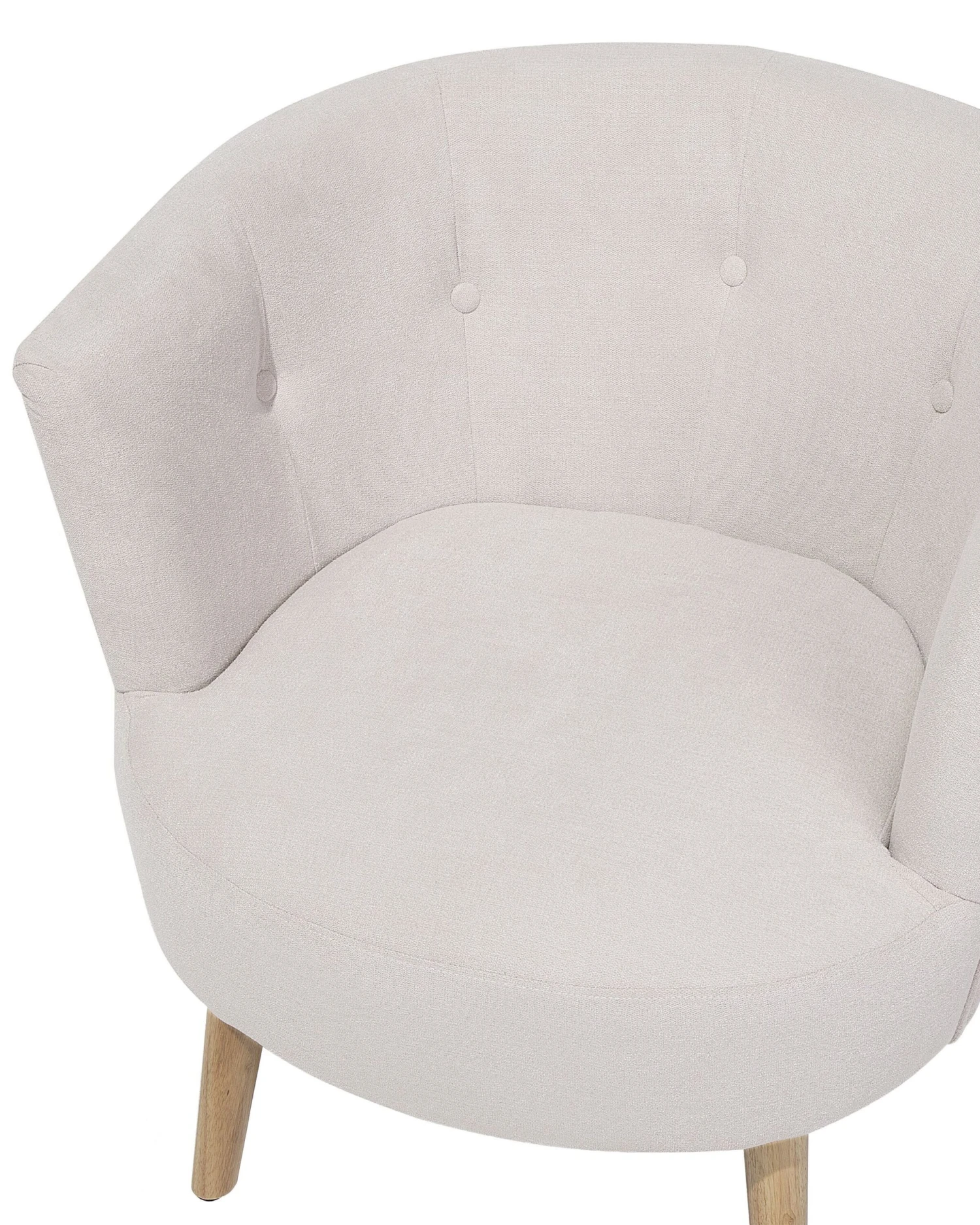 Poltrona Tessuto Bianco Crema ODENZEN 12 Poltrona Tessuto Bianco Crema ODENZEN - immagine 10