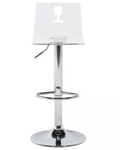 Set Di 2 Sgabelli Da Bar Plastica Trasparente Color Bianco BUSAN 14 Set Di 2 Sgabelli Da Bar Plastica Trasparente Color Bianco BUSAN -Beliani undef src sa picid 711564 type whitesh image