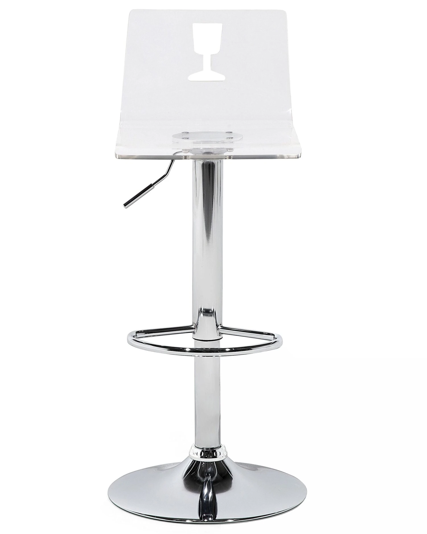 Set Di 2 Sgabelli Da Bar Plastica Trasparente Color Bianco BUSAN 6 Set Di 2 Sgabelli Da Bar Plastica Trasparente Color Bianco BUSAN - immagine 4