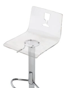 Set Di 2 Sgabelli Da Bar Plastica Trasparente Color Bianco BUSAN 16 Set Di 2 Sgabelli Da Bar Plastica Trasparente Color Bianco BUSAN -Beliani undef src sa picid 711567 type whitesh image