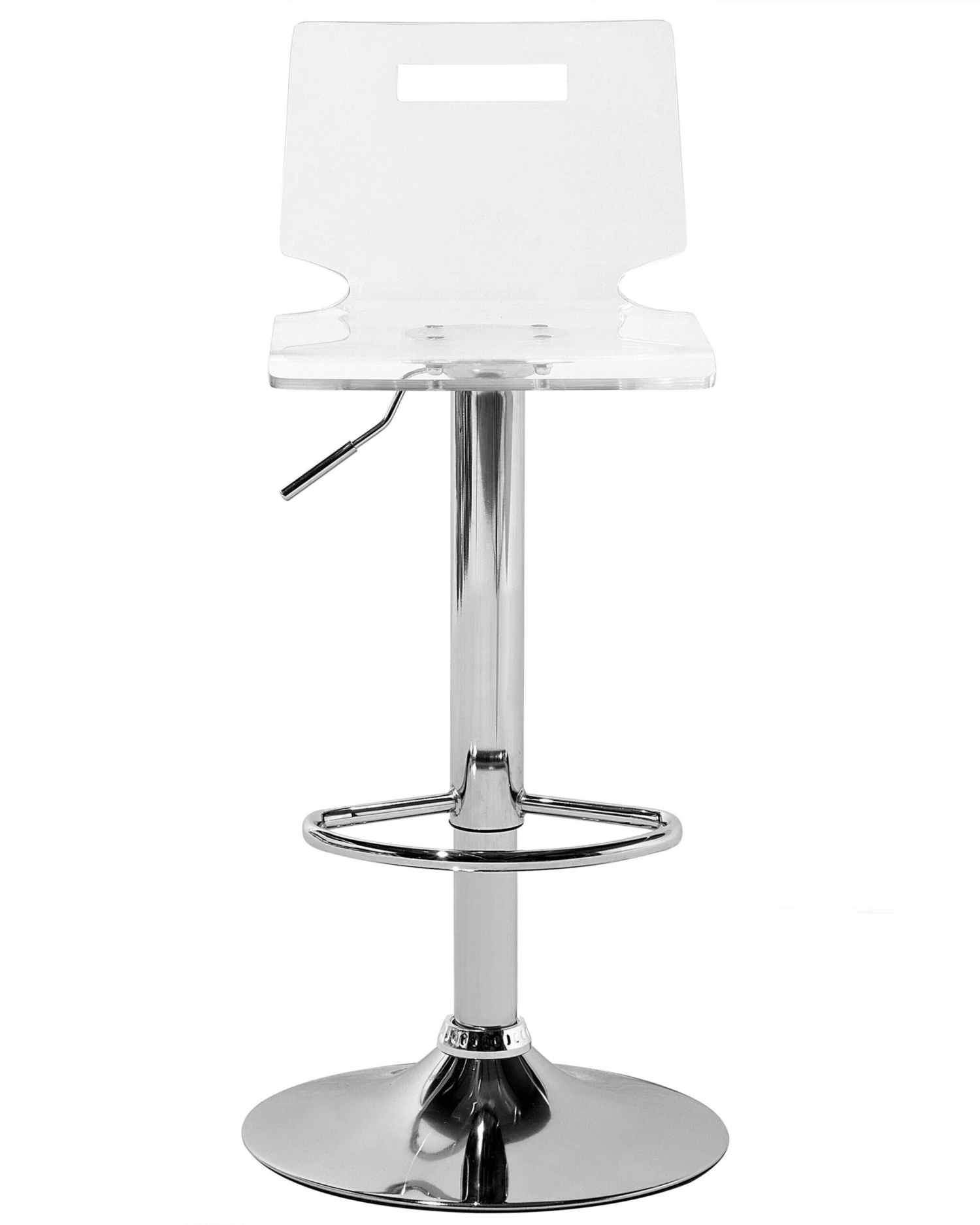 Set Di 2 Sgabelli Da Bar Plastica Trasparente Bianco MALTA 5 Set Di 2 Sgabelli Da Bar Plastica Trasparente Bianco MALTA - immagine 3