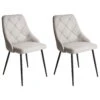 Set Di 2 Sedie Da Pranzo Ecopelle Grigio Chiara VALERIE 1 Set Di 2 Sedie Da Pranzo Ecopelle Grigio Chiara VALERIE -Beliani undef src sa picid 712759 type whitesh image
