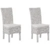 Set Di 2 Sedie Rattan Bianco ANDES