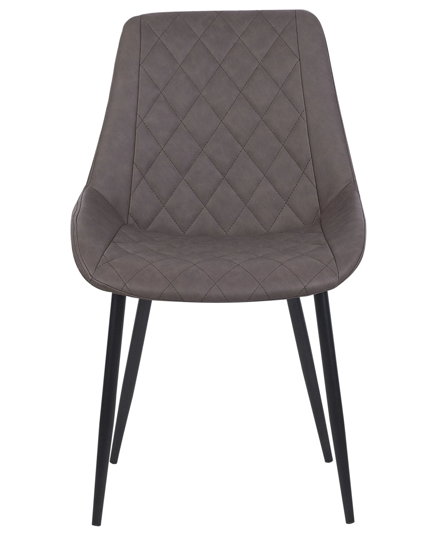 Set Da 2 Sedie Pelle Sintetica Marrone Scuro MARIBEL 6 Set Da 2 Sedie Pelle Sintetica Marrone Scuro MARIBEL - immagine 4