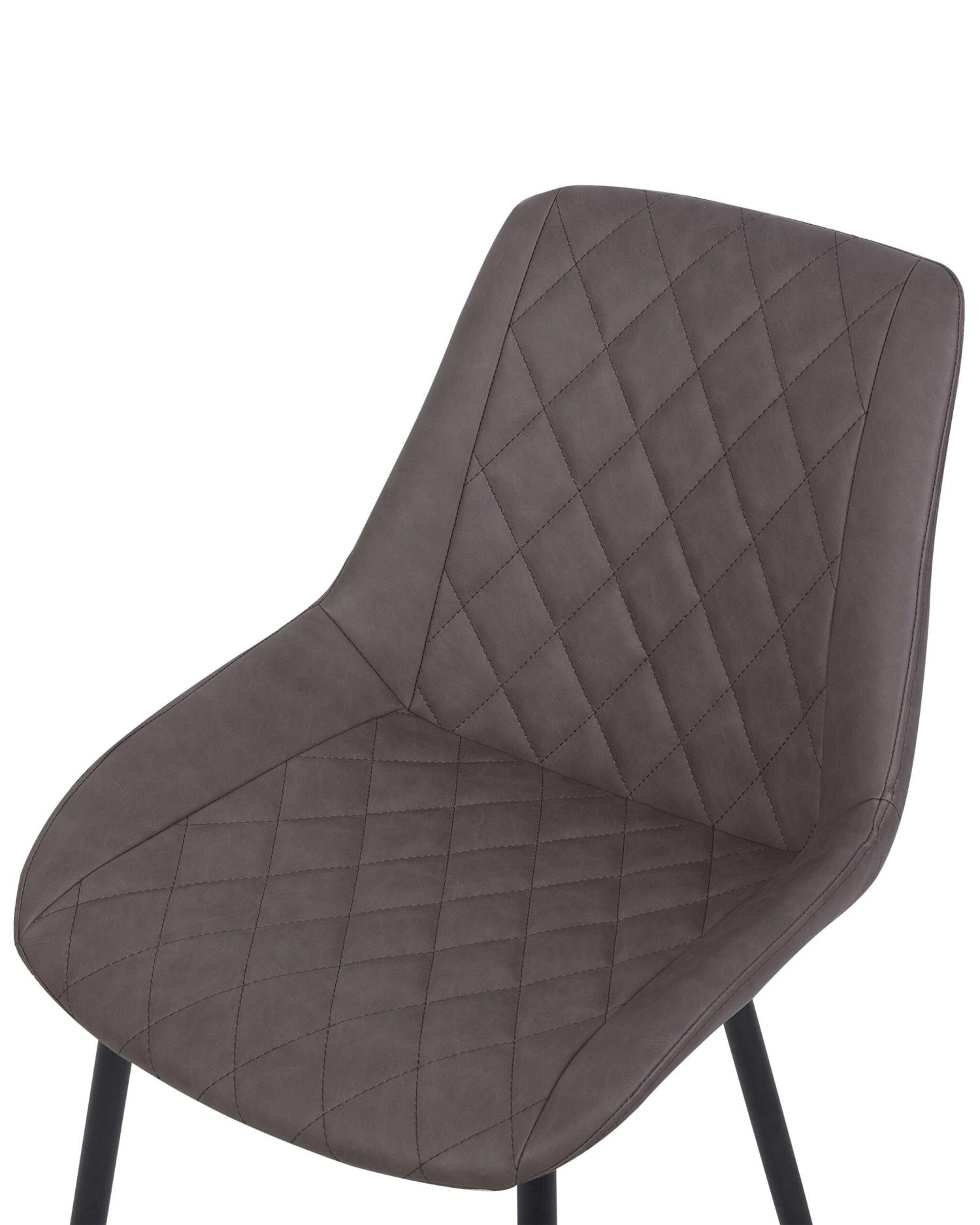 Set Da 2 Sedie Pelle Sintetica Marrone Scuro MARIBEL 9 Set Da 2 Sedie Pelle Sintetica Marrone Scuro MARIBEL - immagine 7