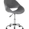 Sedia Da Ufficio Con Rotelle In Velluto Grigio SELMA 2 Sedia Da Ufficio Con Rotelle In Velluto Grigio SELMA -Beliani undef src sa picid 716782 type whitesh image